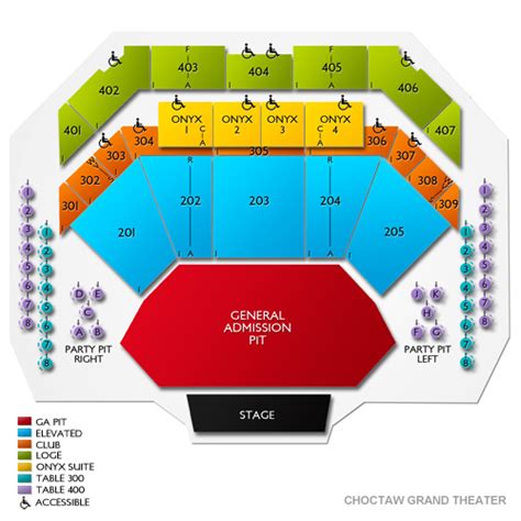 Choctaw Seating Map