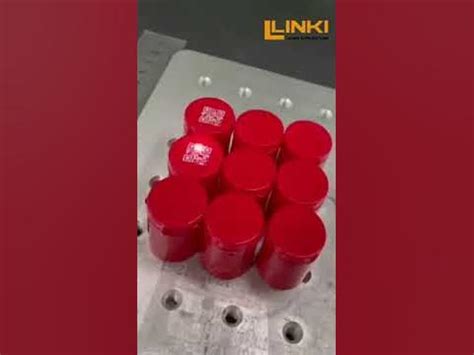 UV laser marking machine prints white QR code on bottle cap #foryou #linki #welding - YouTube