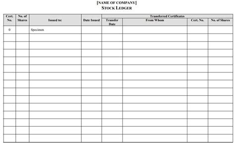 What Does a Stock Ledger Look Like? - Vazi Legal