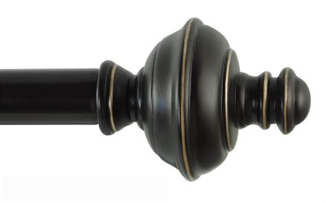 72"-144" ADJUSTABLE OIL RUBBED BRONZE SINGLE 1 INCH DIA. CURTAIN ROD - Walmart.com - Walmart.com