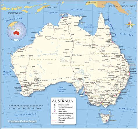 Political Map of Australia - Nations Online Project
