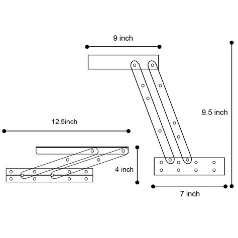 Buy Lift Up Top Coffee Table Mechanism 1 Pair Folding Lifting Frame for Furniture Lifting ...