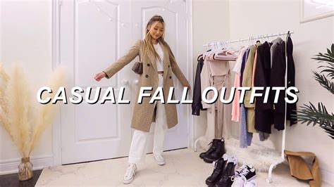 CASUAL FALL OUTFITS 🍁 | aesthetic & trendy fashion lookbook - YouTube