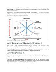 Bowman Strategy Clock.docx - Bowmans Strategic Clock is a model that explores the options for ...