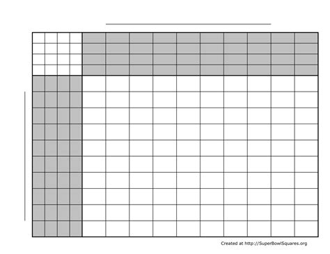 Football Squares Printable Free