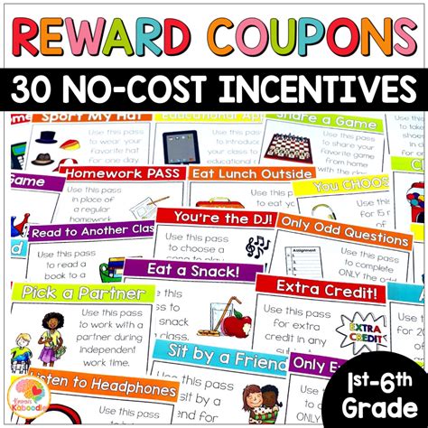 Reward Coupons: No Cost Student Classroom Reward Tickets and Certificates | Made By Teachers