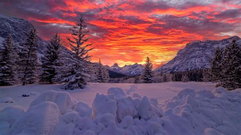 1920x1080 Resolution Canadian Rockies Dramatic Sunset 1080P Laptop Full HD Wallpaper ...