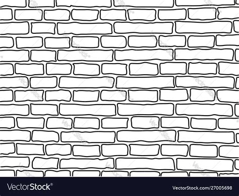 Bricks line art Royalty Free Vector Image - VectorStock