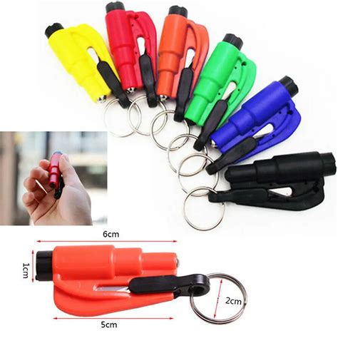 Mini Resqme Safety Hammer Escape Tool Keychain Emergency Window Glass ...