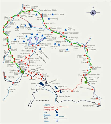 Annapurna Circuit Trekking Route and Map | Annapurna circuit, Annapurna trek, Annapurna