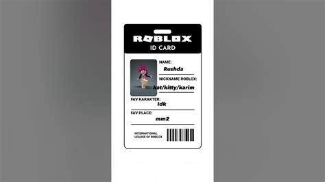 the Roblox ID card - YouTube