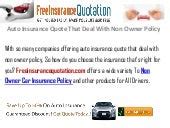 Auto Insurance Quote That Deal With Non Owner Policy