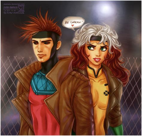 X-men: Gambit + Rogue by daekazu on DeviantArt