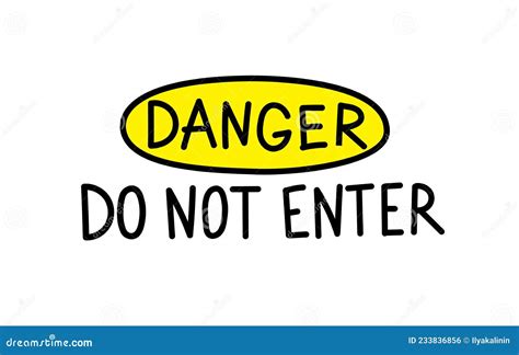 Danger Do Not Enter Sign On A Grey Background Cartoon Vector | CartoonDealer.com #43032299