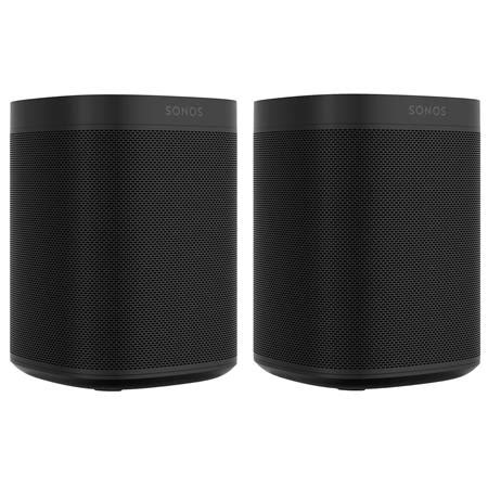 Sonos One SL Speaker for Stereo Pairing & Home Theater Surrounds, Black, Pair ONESLUS1BLK 2