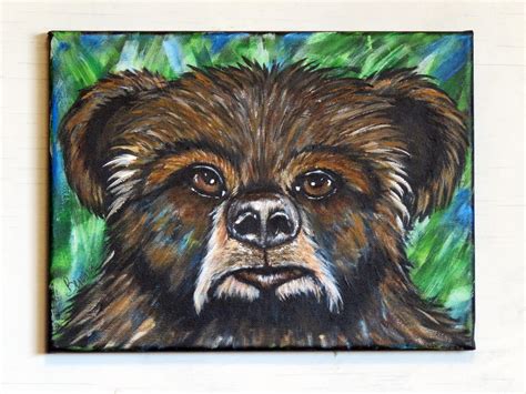 Bear Painting, Original Acrylic Painting on Stretched Canvas ...