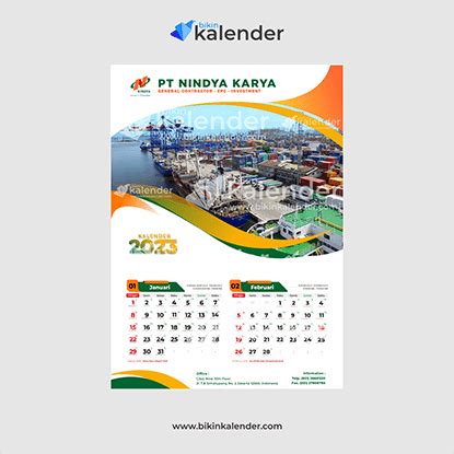 Desain Kalender Konstruksi Menarik - Bikinkalender