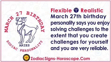 March 27 Zodiac (Aries) Horoscope Birthday Personality and Lucky Things