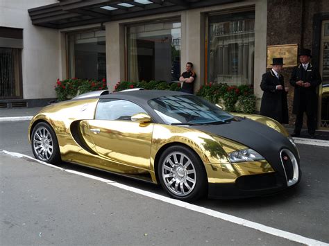 gold and matte black bugatti veyron side angle - SSsupersports