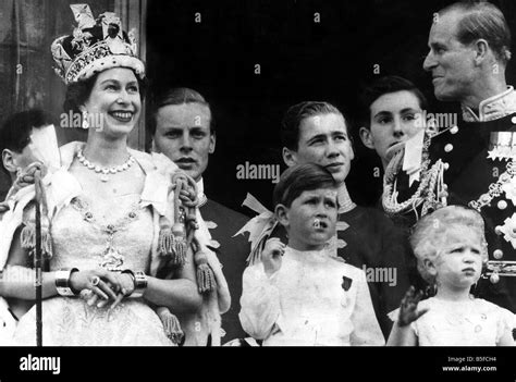 Queen Elizabeth and Prince Philip Duke of Edinburgh with their children ...