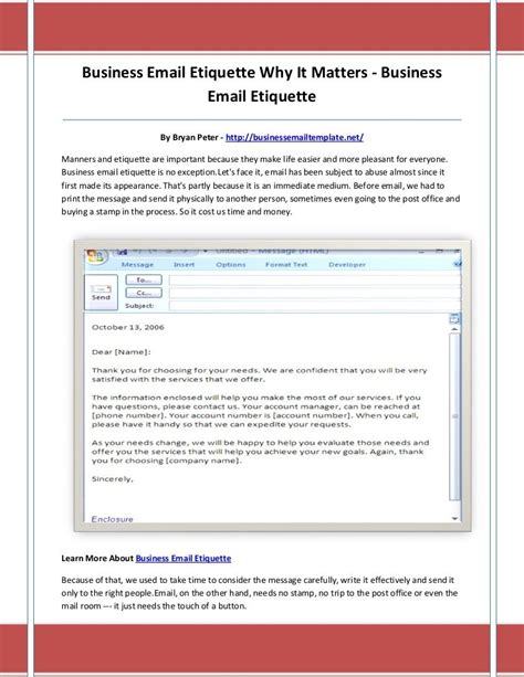 Business email etiquette