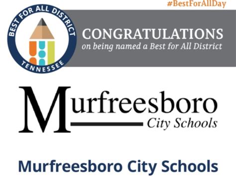 Murfreesboro City Schools Named 'Best for All District' by TN Department of Education ...