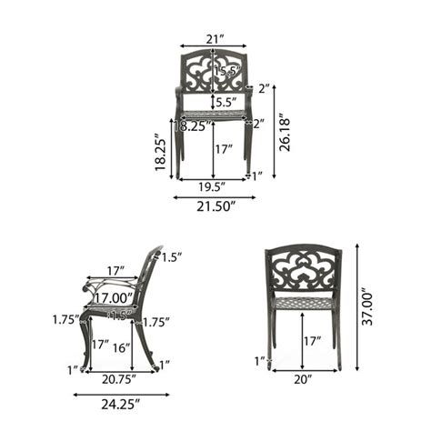 Carlton Outdoor Cast Aluminum Dining Chairs (Set of 2), Patina Copper – GDFStudio