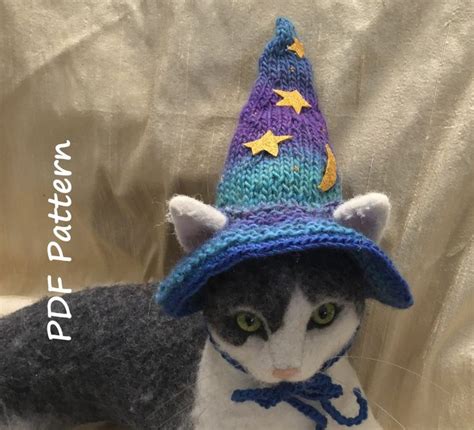 Wizard pattern for cat hat cat hat pattern knitting pattern | Etsy ...