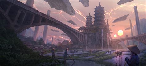 Sci-Fi Serenity Landscape HD Wallpaper by Eddie Mendoza