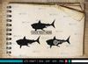 Shark Fish Monogram, Shark Fish Silhouette, Shark Fish SVG, Shark Fish Svg, Shark Fin Svg ...