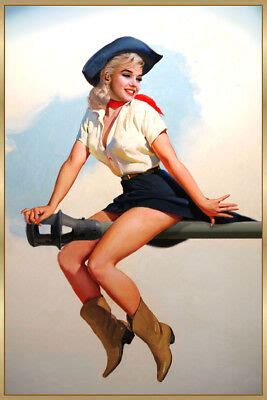 Marilyn Monroe Cowgirl on Cannon Exclusive Original Pin Up Poster Art Print 238 | eBay