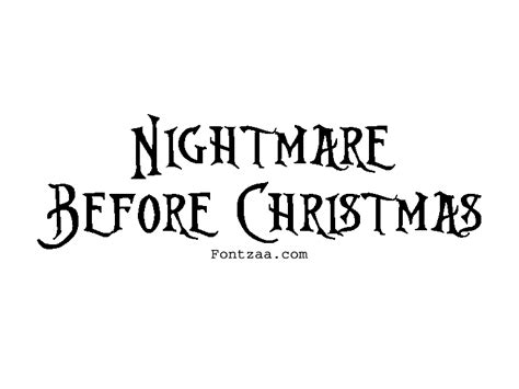 Nightmare Before Christmas Font - Fontzaa - Exclusive Fonts Library