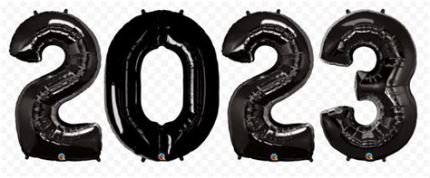 HD Balloons Number 2023 black HD PNG | Pxpng