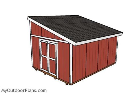 12x16 Lean to Shed Plans | MyOutdoorPlans