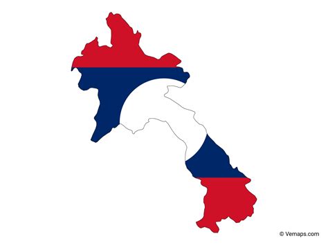 Flag Map Of Laos Free Vector Maps | The Best Porn Website