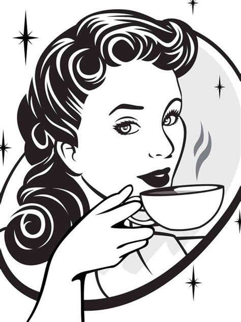 Women Drinking Coffee Clipart | Free download on ClipArtMag