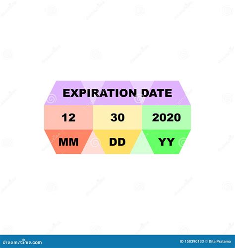 Expiration Date Product Label, Packaging Symbol Illustration Template ...