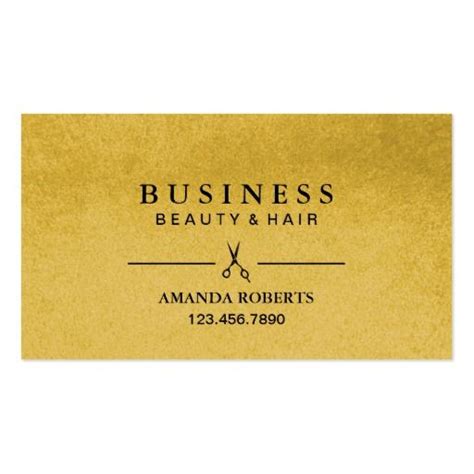 Hair Stylist Classy Gold Salon Appointment Business Card | Fashion ...