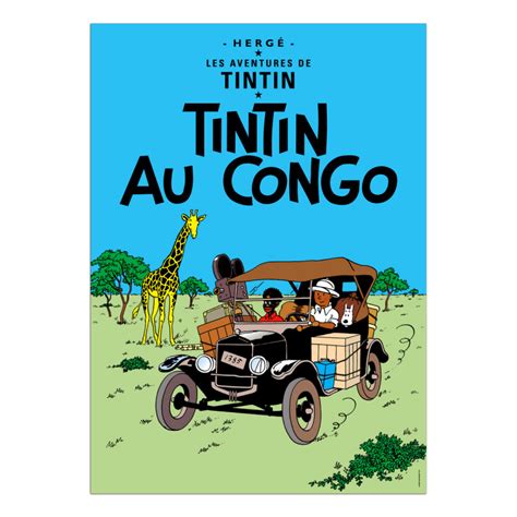 Poster-Tintin in the Congo - Accueil | BOUTIQUE.TINTIN.COM Tintin B...