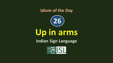 Up in arms:- Idiom of the Day - YouTube