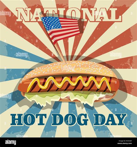 National hot dog day. Hot dog vector Stock Vector Image & Art - Alamy