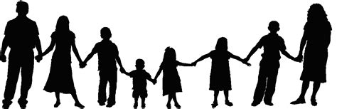 family holding hands silhouette - Clip Art Library