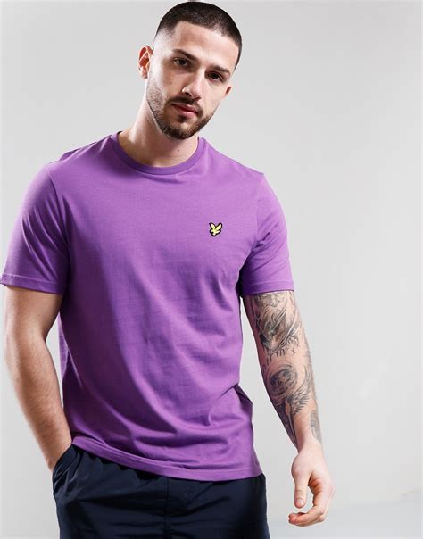 Lyle & Scott Plain T-Shirt Card Purple - Terraces Menswear