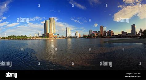 Zhejiang ningbo city high buildings landmarks Stock Photo - Alamy