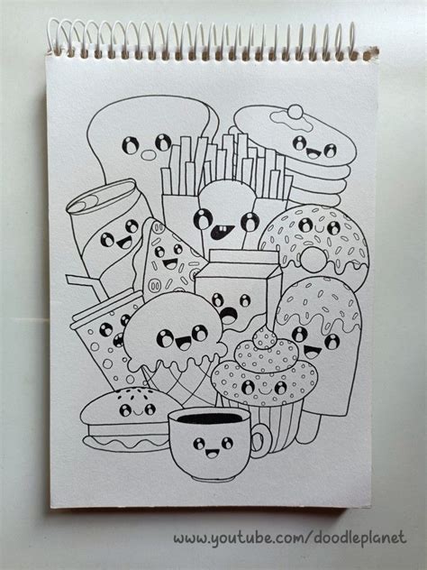 Cute Food Doodle | Easy doodle art, Cute doodles drawings, Simple doodles