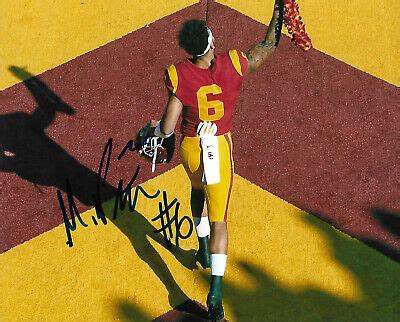 USC Trojans #6 MICHAEL PITTMAN JR Signed Autographed 8x10 Football ...