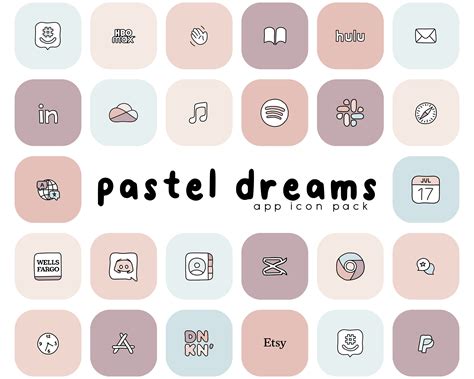 Pastel Dreams 214 Doodle App Icons Ios14 Widget Photos - Etsy