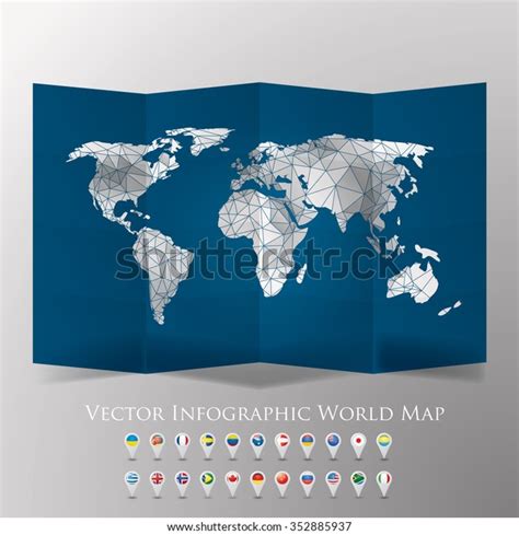 Vector World Map National Flags Stock Vector (Royalty Free) 352885937 | Shutterstock