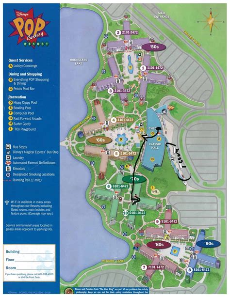 Disney’s Pop Century Resort & Map | Disney pop century resort map ...