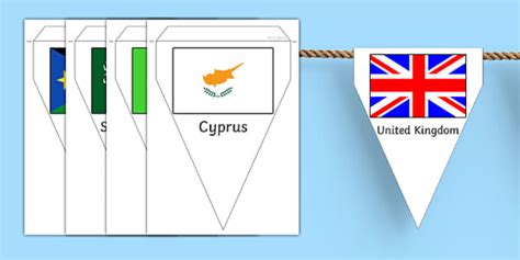 Free Printable World Flags Bunting